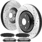Front & Rear Disc Rotors + Brake Pads For Toyota Sienna Highlander RX350 RX450h