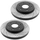 MotorbyMotor 297mm Front Drilled & Slotted Disc Brake Rotors + Ceramic Pads for 1995-2002 Toyota 4Runner, 1995-2004 Toyota Tacoma-4WD, 6 Lugs Wheel Holes