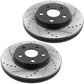 MotorbyMotor Front Brake Rotors 255mm Drilled & Slotted Design Brake Rotor & Brake Pad kit Fits for Lexus CT200H, Toyota Prius, Toyota Prius Plug-In-All Models