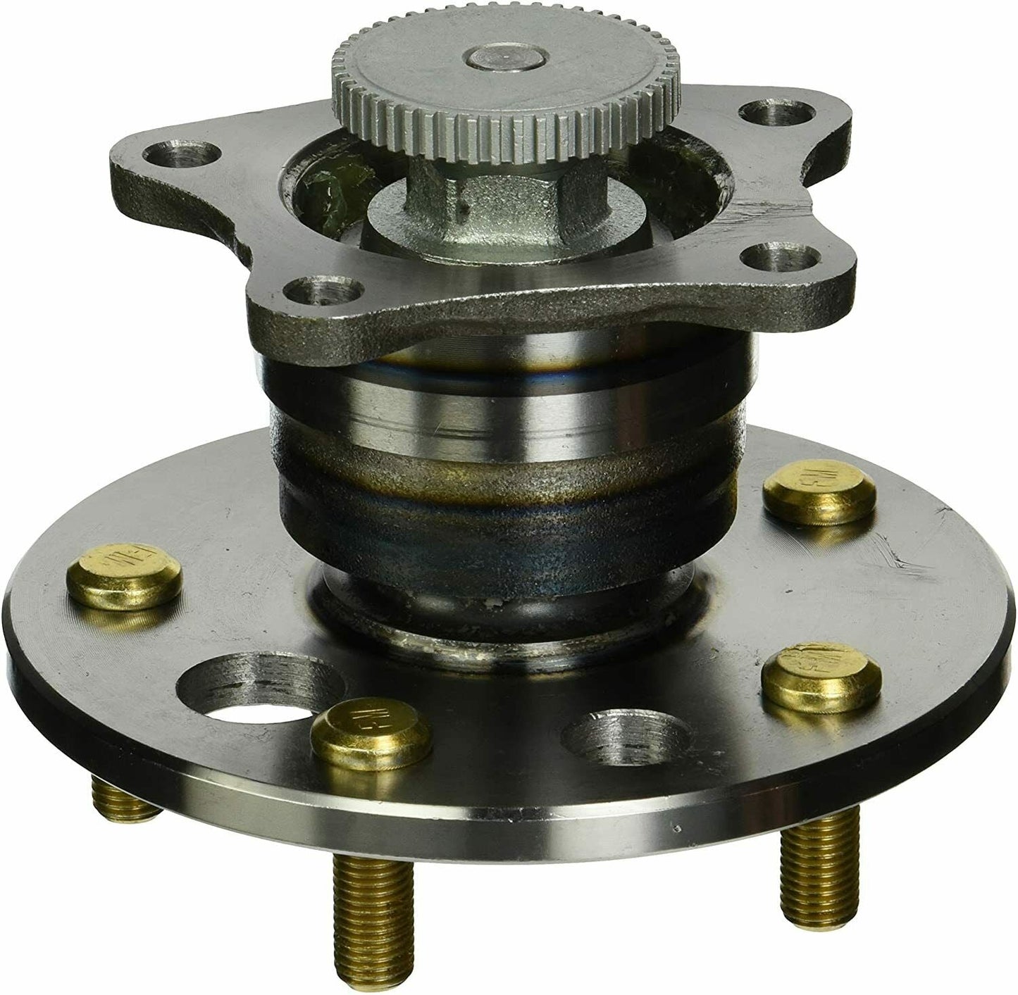 MOOG premium wheel hub assembly with integrated ABS sensor gear, durable construction, corrosion-resistant finish, and easy bolt-on installation, ideal for reliable vehicle performance.