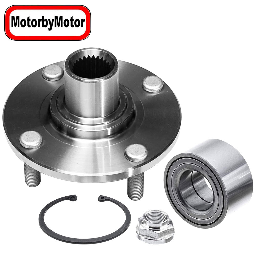 MotorbyMotor 518510 Front Wheel Bearing and Hub Assembly Fits for 2000-2011 Ford Focus Wheel Hub w/4 Lugs w/ABS