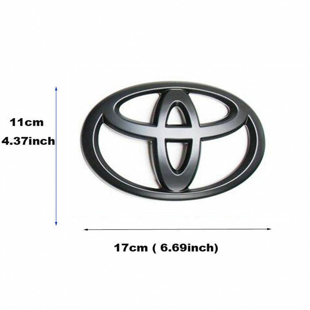 Black Toyota emblem with a sleek design.