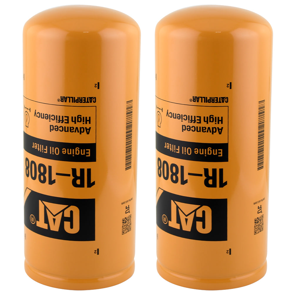 2 Pack Caterpillar 1R1808 Engine Oil Filter 3406 C15 Genuine Advanced Efficiency