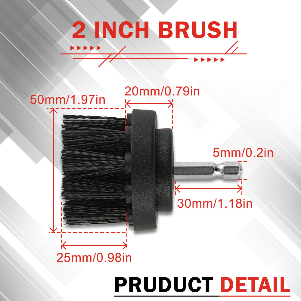 Heavy Duty 3PC Drill Brush Set | Power Scrubber For Tile &