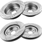 Front & Rear Drilled & Slotted Disc Brake Rotors + Ceramic Pads + Cleaner & Fluid Fits for 2013-2018 Lexus ES300h/ES350, 2013-2018 Toyota Avalon, 2012 - 2017 Toyota Camry