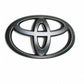 Black Toyota emblem with a sleek design.
