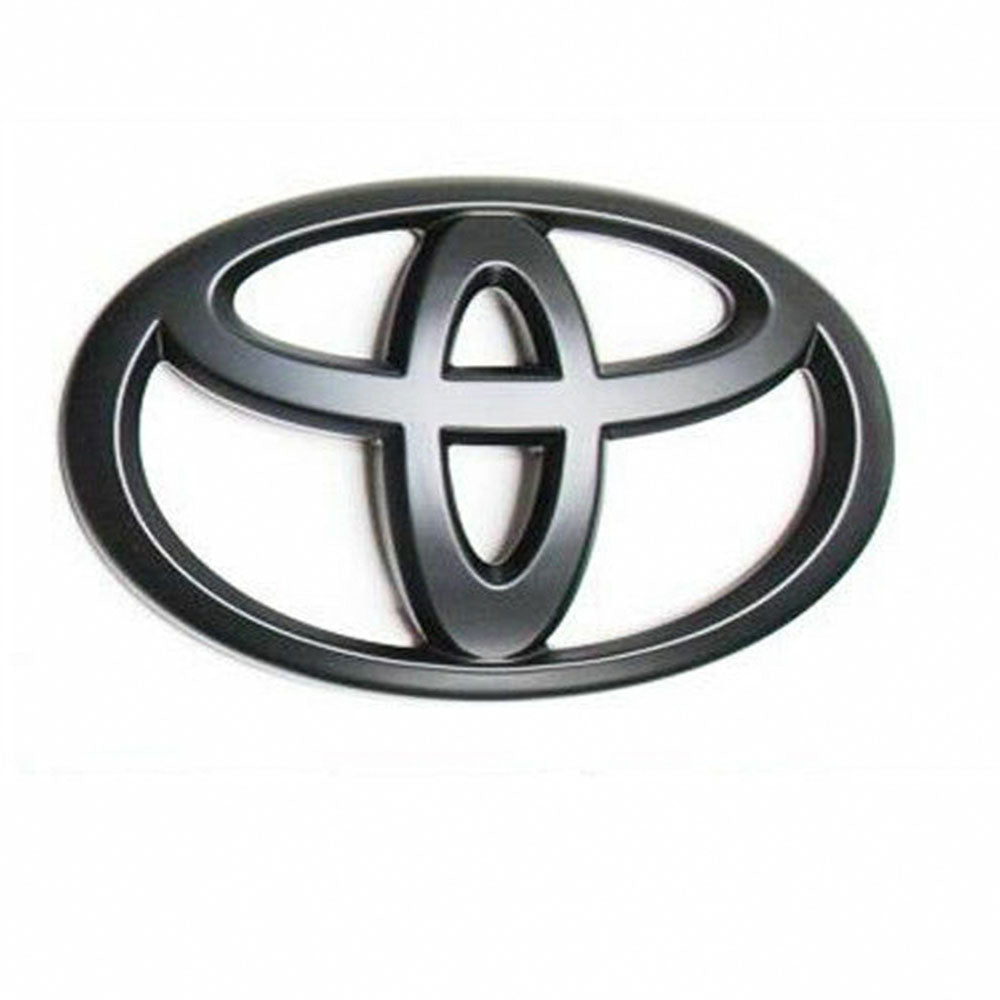 Black Toyota emblem with a sleek design.