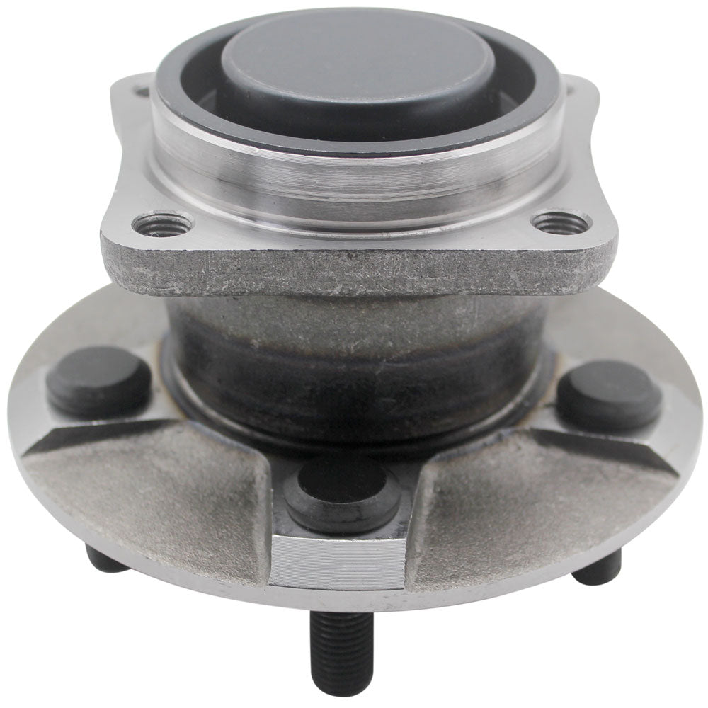 MOOG wheel hub assembly and bearing, yellow branded box, automotive replacement part.

