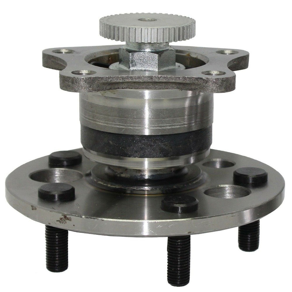 MOOG premium wheel hub assembly with integrated ABS sensor gear, durable construction, corrosion-resistant finish, and easy bolt-on installation, ideal for reliable vehicle performance.