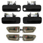 4 Tan Inside 4 Black Outside Door Handle Set