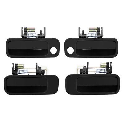 4 Tan Inside 4 Black Outside Door Handle Set