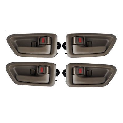 4 Tan Inside 4 Black Outside Door Handle Set