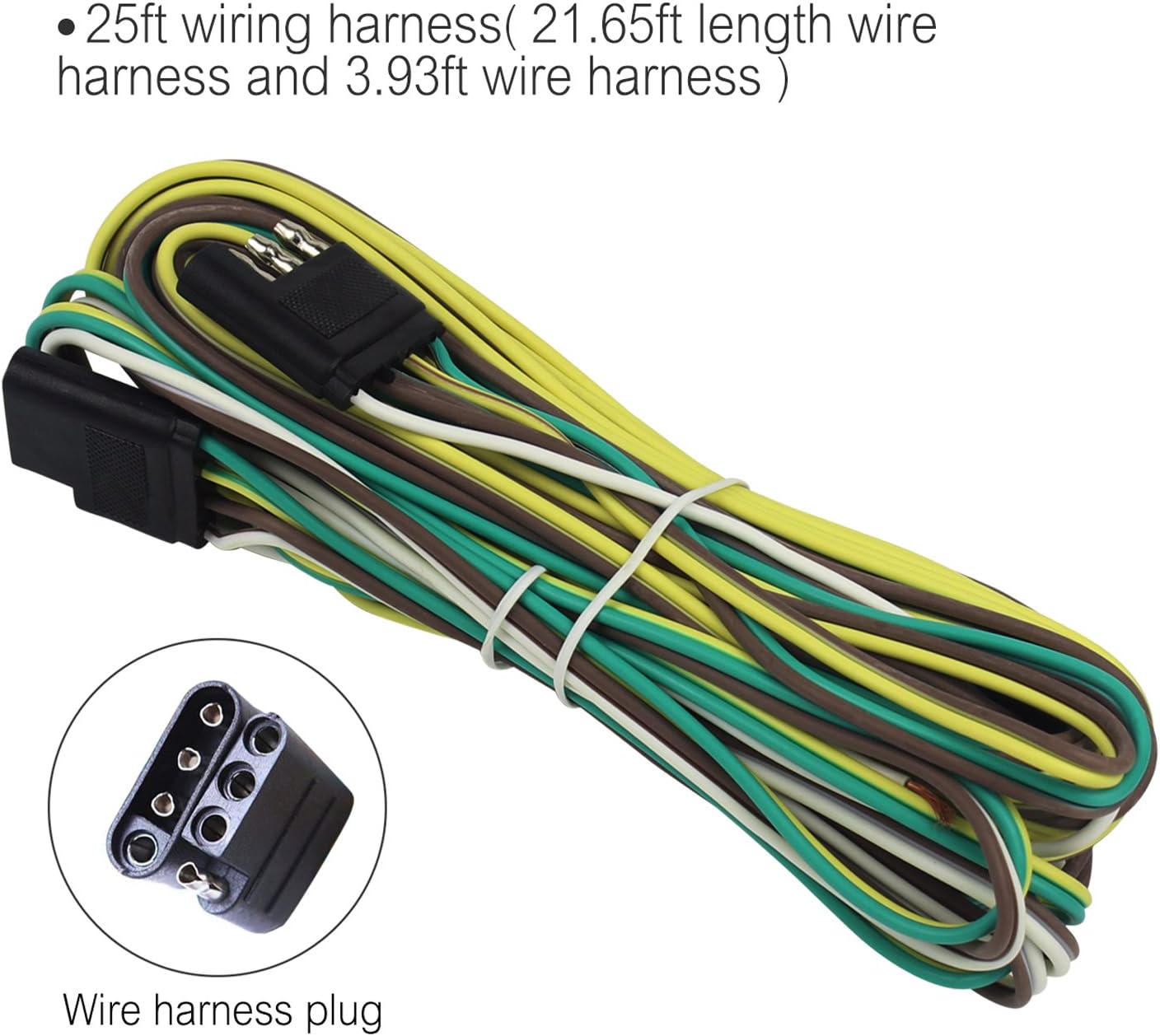 LED Trailer Tail Light Kit with Wiring Harness Submersible Round