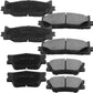 Front & Rear Drilled & Slotted Disc Brake Rotors + Ceramic Pads + Cleaner & Fluid Fits for 2013-2018 Lexus ES300h/ES350, 2013-2018 Toyota Avalon, 2012 - 2017 Toyota Camry