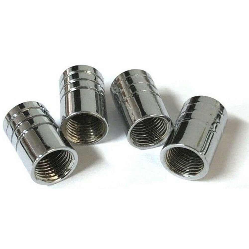 Toyota Silver Chrome Car Wheel Tire Air Valve Caps Stem Cover with Emblem