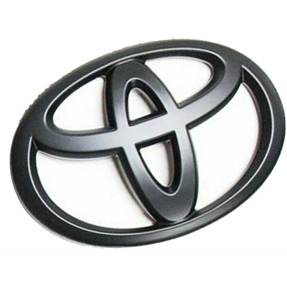 Black Toyota emblem with a sleek design.