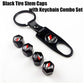 Wheel Tire Valve Dust Stems Air Caps + Toyota Trd Logo Keychain