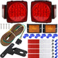 LED Trailer Tail Light Kit with Wiring Harness Submersible Round