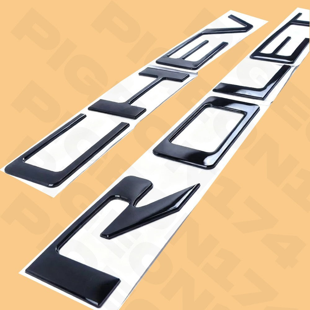 Chevy Silverado 1500 Tailgate Letters Black Emblem 2019-2025 – Geekstop