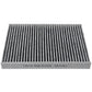 Cabin air filter C26176 with activated carbon pleated media, white frame labeled "MADE IN CHINA AIR FLOW" with directional arrow.

