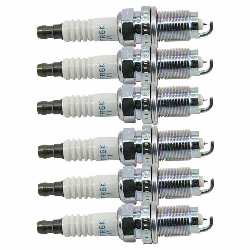 Six NGK 6994 Laser Iridium spark plugs (IZFR6K-11) with individual boxes, labeled "6Pcs" at the bottom.

