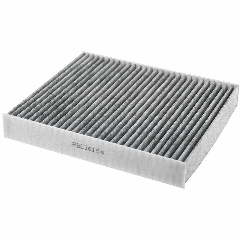 RBC36154 cabin air filter with activated carbon pleated media for superior air purification and odor elimination.

