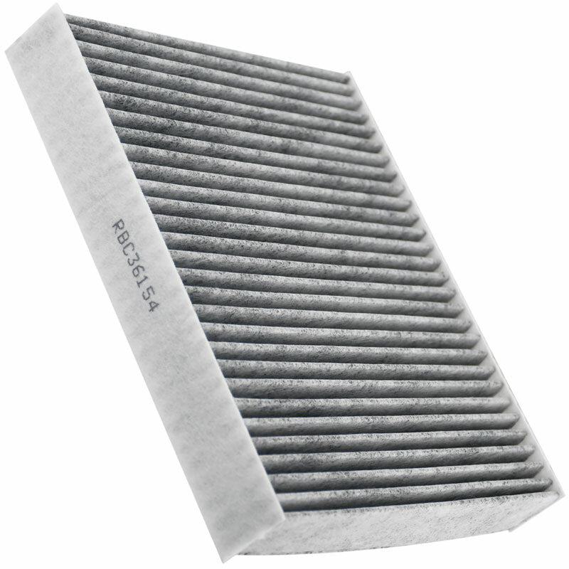 RBC36154 cabin air filter with activated carbon pleated media for superior air purification and odor elimination.

