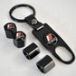 Wheel Tire Valve Dust Stems Air Caps + Toyota Trd Logo Keychain