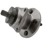 MOOG wheel hub assemblies, front and back view, with ABS sensor, precision fit, durable, shown with yellow MOOG box.

