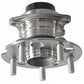 MOOG wheel hub assembly and bearing with sensor, yellow branded box, automotive replacement part.


