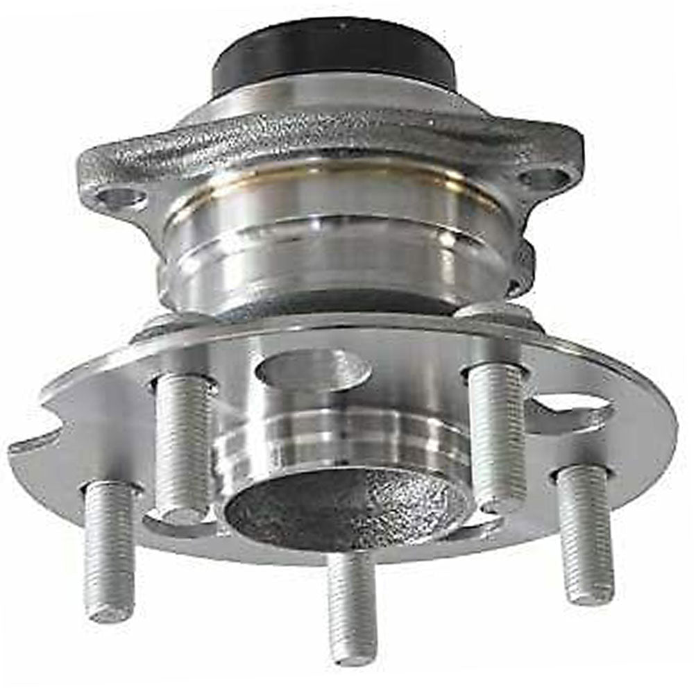 MOOG wheel hub assembly and bearing with sensor, yellow branded box, automotive replacement part.

