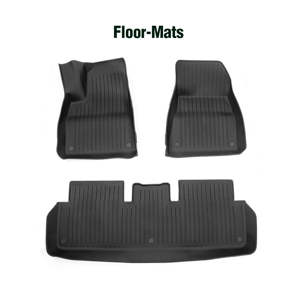 60%OFF 5PCS Set Tesla Model 3 3D Floor Mats Waterproof Frunk Trunk Full Set Mats For All Weather