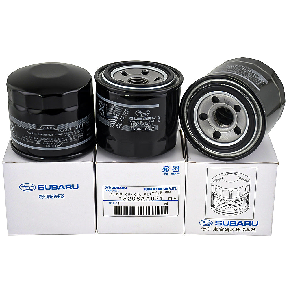 Subaru Legacy Outback Tribeca Engine Oil Filter 15208AA031 Genuine OEM 3 Pack