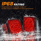 LED Trailer Tail Light Kit with Wiring Harness Submersible Round