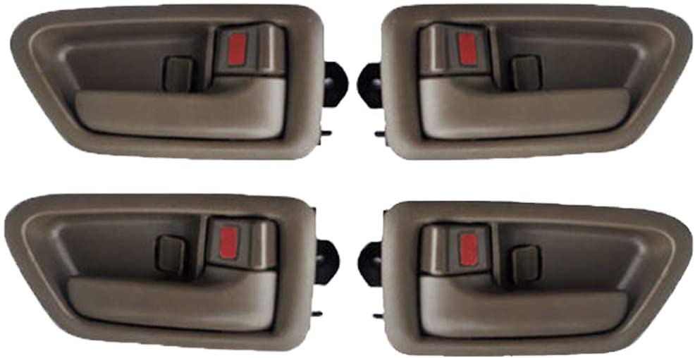 4pcs Exterior + 4pcs Interior Door Handles Fit 1997 1998 1999 2000 2001 Toyota Camry Front/Rear Driver and Passenger Side Door Handle, Replace 69220-AA010 (Inside and OutSide Car Door Handle)