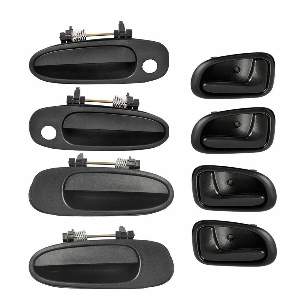 4pcs Exterior + 4pcs Interior Door Handles Fit 1993-1997 Geo Prizm, 1993-1997 Toyota Corolla Front/Rear Door Handle, 69230-12140