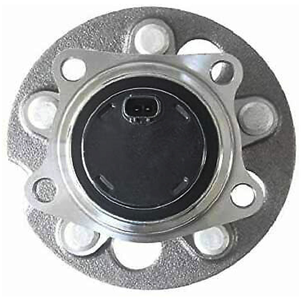 MOOG wheel hub assembly and bearing with sensor, yellow branded box, automotive replacement part.


