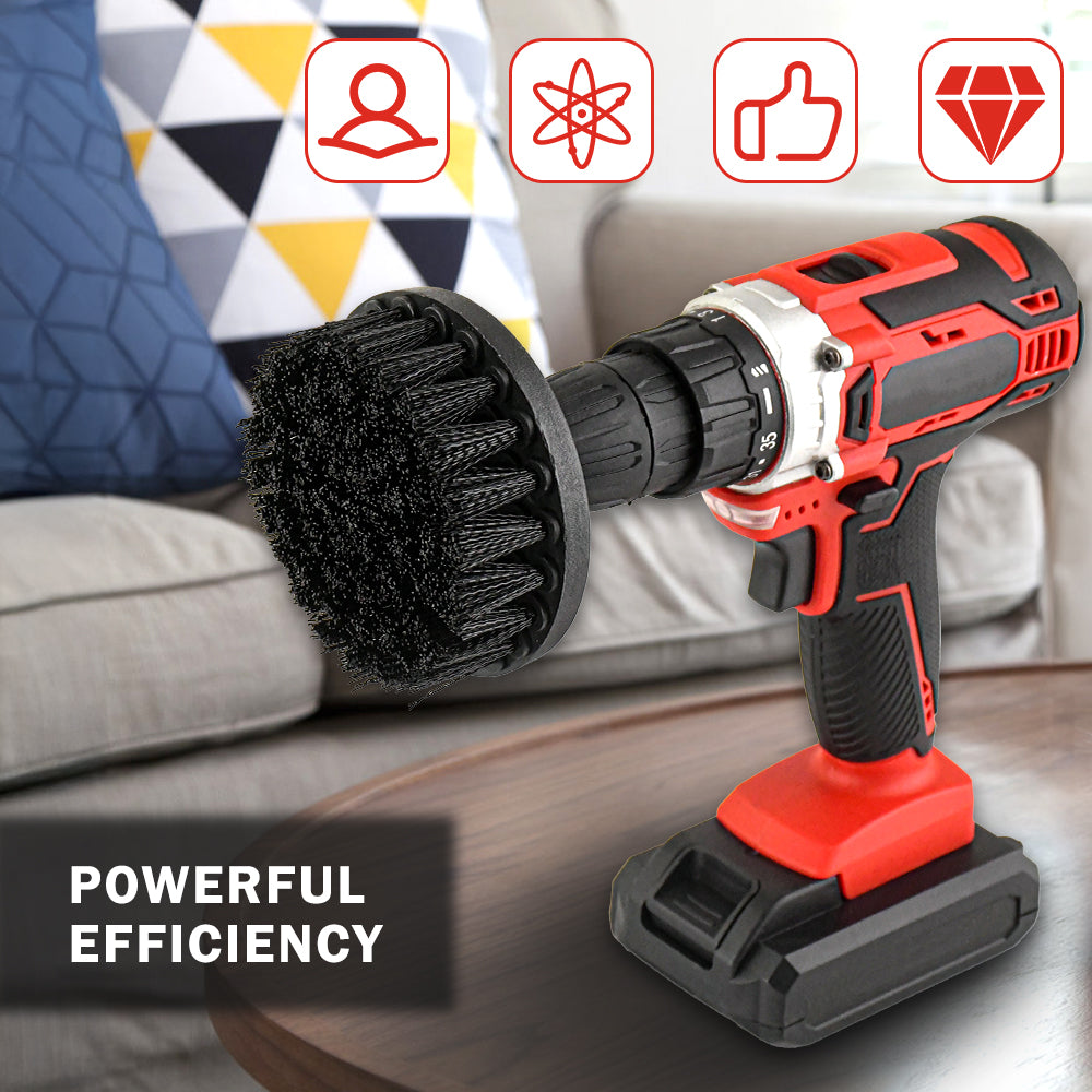 Heavy Duty 3PC Drill Brush Set | Power Scrubber For Tile &