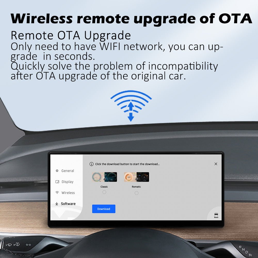 9" Carplay Front Camera Smart LCD Dashboard Heads Up Display Tesla Model 3 & Y