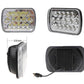 DUAL 7x6 5X7 LED HEADLIGHT LIGHT BULB CRYSTAL SEALED BEAM HEADLAMP 4500LM Pair - AFA-Motors