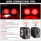 LED Trailer Tail Light Kit with Wiring Harness Submersible Round