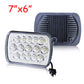 DUAL 7x6 5X7 LED HEADLIGHT LIGHT BULB CRYSTAL SEALED BEAM HEADLAMP 4500LM Pair - AFA-Motors