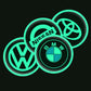 Vehicle emblem sticker Night glow 2 pcs