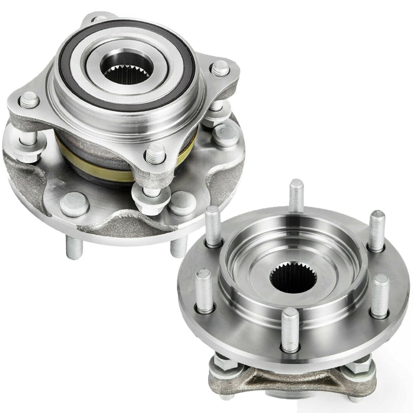 MotorbyMotor Front Wheel Bearing and Hub Assembly with 6 Lugs Fits for Lexus GX460 GX470,Toyota 4Runner FJ Cruiser Tacoma Low-Runout OE Directly Replacement Hub Bearing-2 Pack