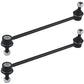  two black stabilizer links with ball joints and mounting hardware.