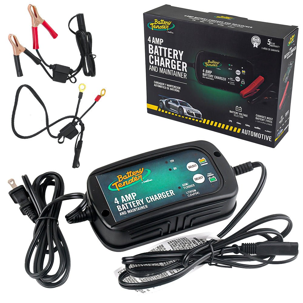 Battery Tender 4 Amp Fully Automatic Charger for Car, Truck, Motorcycle, ATV Battery