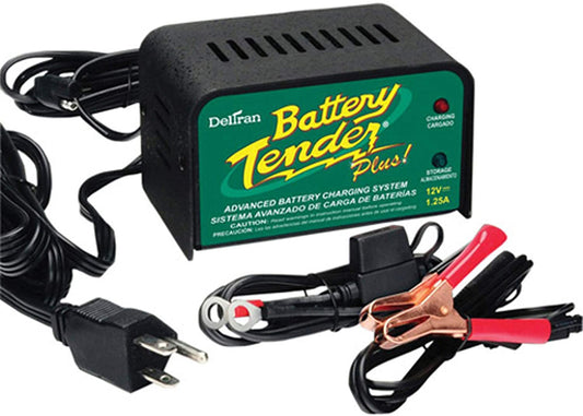 Battery Tender Plus 021 - 0128 12V 1.25A Automatic Charger for Motorcycle and ATV Batteries