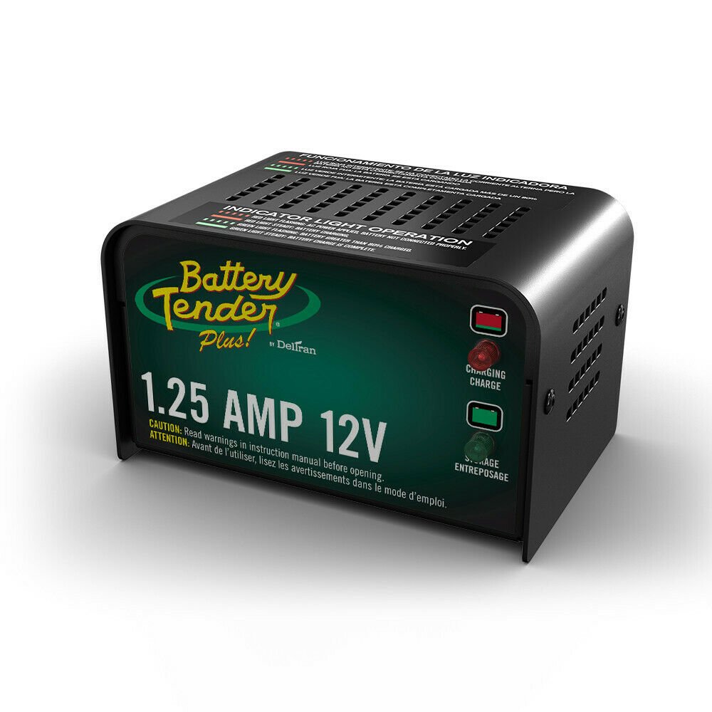 Battery Tender Plus 021 - 0128 12V 1.25A Automatic Charger for Motorcycle and ATV Batteries