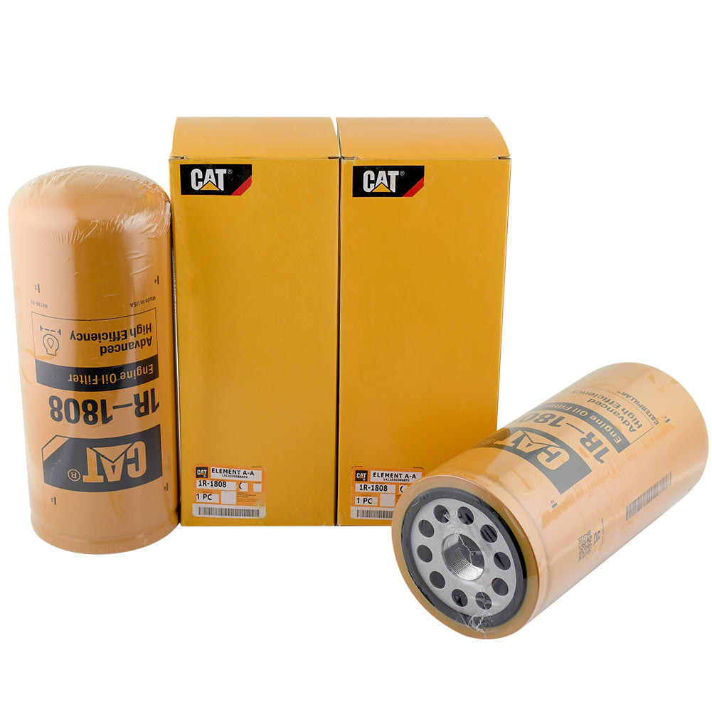 2 Pack Caterpillar 1R1808 Engine Oil Filter 3406 C15 Genuine Advanced Efficiency