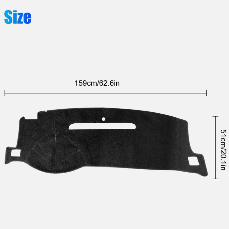 Black Dashboard Cover Pad | 2007–2014 Silverado Avalanche Sierra Tahoe